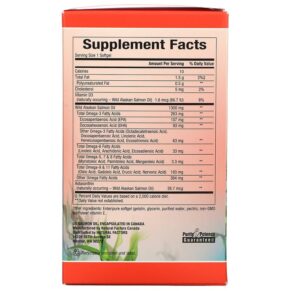 Thực phẩm bổ sung Natural Factors 100% Wild Alaskan Salmon Oil 1300 mg 90 Enteripure Softgels 068958022659