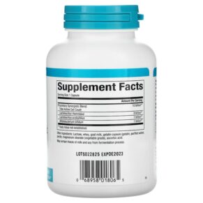 Thực phẩm bổ sung Natural Factors Acidophilus & Bifidus Double Strength 10 Billion 180 Capsules 068958018065