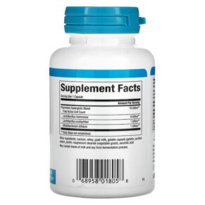 Thực phẩm bổ sung Natural Factors Acidophilus & Bifidus Double Strength 10 Billion 90 Capsules 068958018058