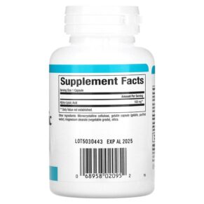 Thực phẩm bổ sung Natural Factors Alpha-Lipoic Acid 100 mg 60 Capsules 068958020952