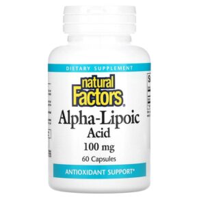 Thực phẩm chức năng Natural Factors Alpha-Lipoic Acid 100 mg 60 Capsules 068958020952