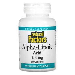 Thực phẩm chức năng Natural Factors Alpha-Lipoic Acid 200 mg 60 Capsules 068958020983