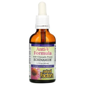 Thực phẩm chức năng Natural Factors Anti-V Formula with Clinically Proven Echinamide 1.7 fl oz (50 ml) 068958047508