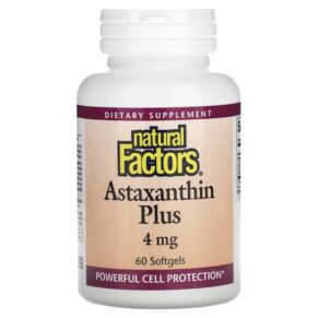 Thực phẩm chức năng Natural Factors Astaxanthin Plus 4 mg 60 Softgels 068958010137