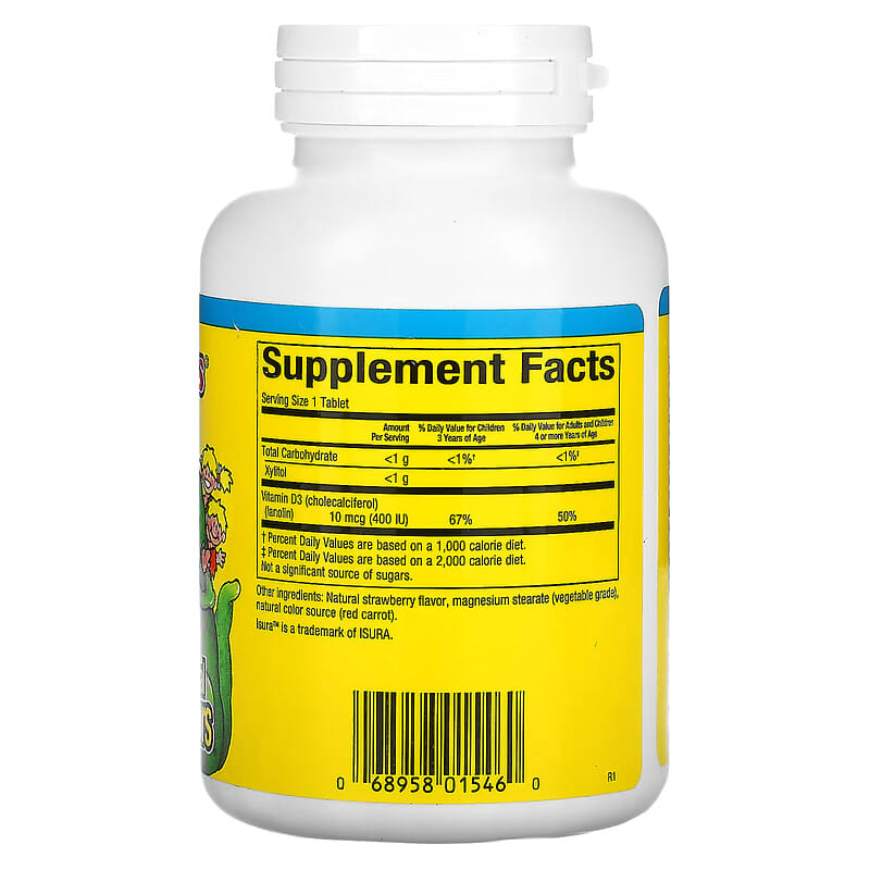 Natural Factors Big Friends Chewable Vitamin D3 Berry Bunch 10 mcg 250 Chewable Tablets 2 Thực phẩm bổ sung Natural Factors Big Friends Chewable Vitamin D3 Berry Bunch 10 mcg 250 Chewable Tablets 068958015460