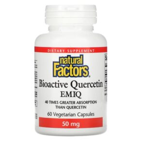 Thực phẩm chức năng Natural Factors Bioactive Quercetin EMIQ 50 mg 60 Vegetarian Capsule 068958013817