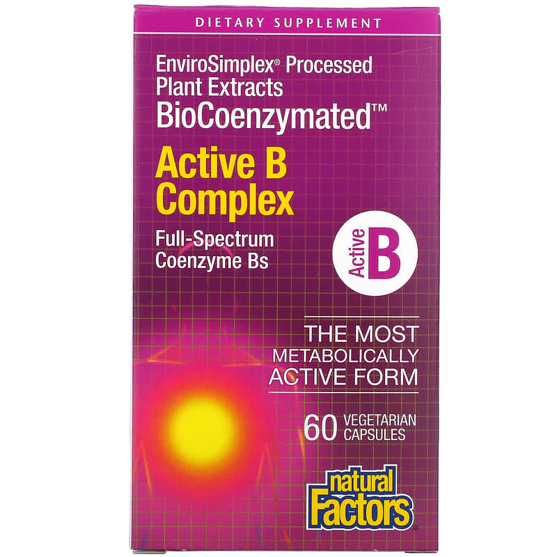 Natural Factors BioCoenzymated Active B Complex 60 Vegetarian Capsules 8 Thực phẩm chức năng Natural Factors BioCoenzymated Active B Complex 60 Vegetarian Capsules 068958011325