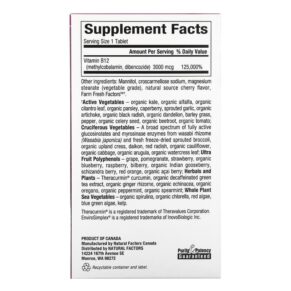 Thực phẩm bổ sung Natural Factors BioCoenzymated B12 Methylcobalamin & Dibencozide 3.000 mcg 30 Chewable Tablets 068958012537