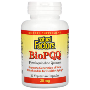 Thực phẩm chức năng Natural Factors BioPQQ 20 mg 30 Vegetarian Capsules 068958026077
