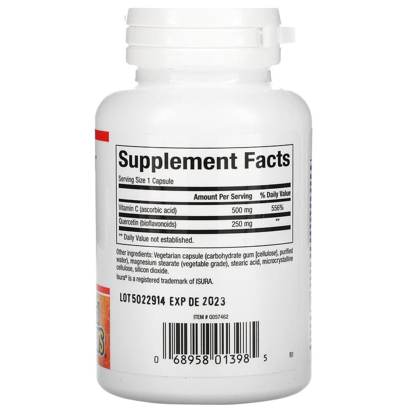 Natural Factors C Extra + Quercetin 60 Easy Swallow Capsules 2 Thực phẩm bổ sung Natural Factors C Extra + Quercetin 60 Easy Swallow Capsules 068958013985