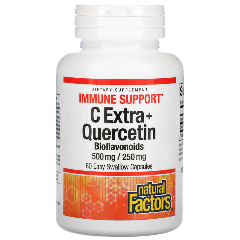 Natural Factors C Extra + Quercetin 60 Easy Swallow Capsules 8 Thực phẩm chức năng Natural Factors C Extra + Quercetin 60 Easy Swallow Capsules 068958013985