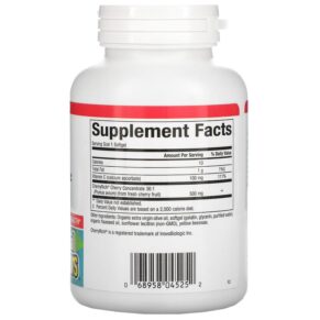 Thực phẩm bổ sung Natural Factors Cherry Concentrate Super Strength 500 mg 90 Softgels 068958045252