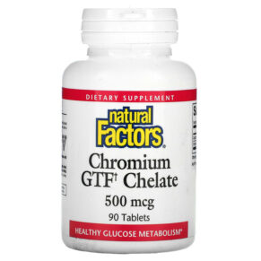 Thực phẩm chức năng Natural Factors Chromium GTF Chelate 500 mcg 90 Tablets 068958016306