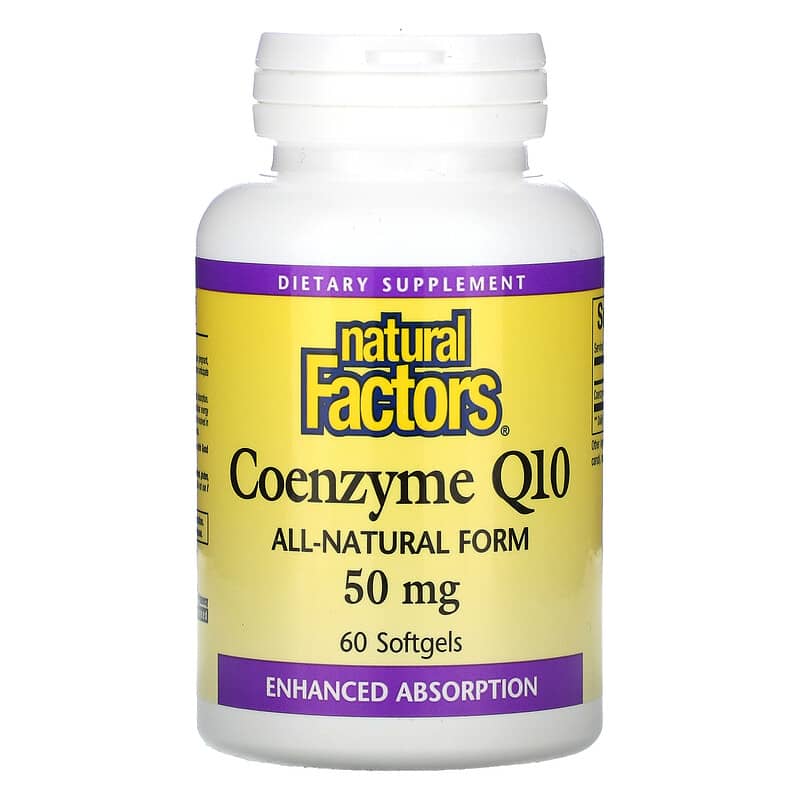 Natural Factors Coenzyme Q10 50 mg 60 Softgels 8 Thực phẩm chức năng Natural Factors Coenzyme Q10 50 mg 60 Softgels 068958020730