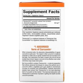 Thực phẩm bổ sung Natural Factors CurcuminRich Double Strength Theracurmin 60 Vegetarian Capsules 068958045443