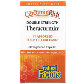 Thực phẩm chức năng Natural Factors CurcuminRich Double Strength Theracurmin 60 Vegetarian Capsules 068958045443