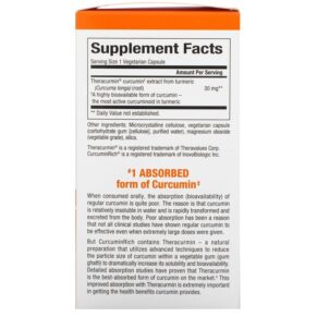 Thực phẩm bổ sung Natural Factors CurcuminRich Theracurmin 120 Vegetarian Capsules 068958045399
