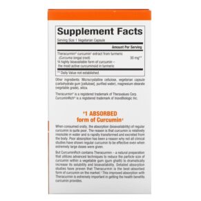 Thực phẩm bổ sung Natural Factors CurcuminRich Theracurmin 30 Vegetarian Capsules 068958045429