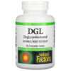 Thực phẩm chức năng Natural Factors DGL Deglycyrrhizinated Licorice Root Extract 90 Chewable Tablets 068958045085