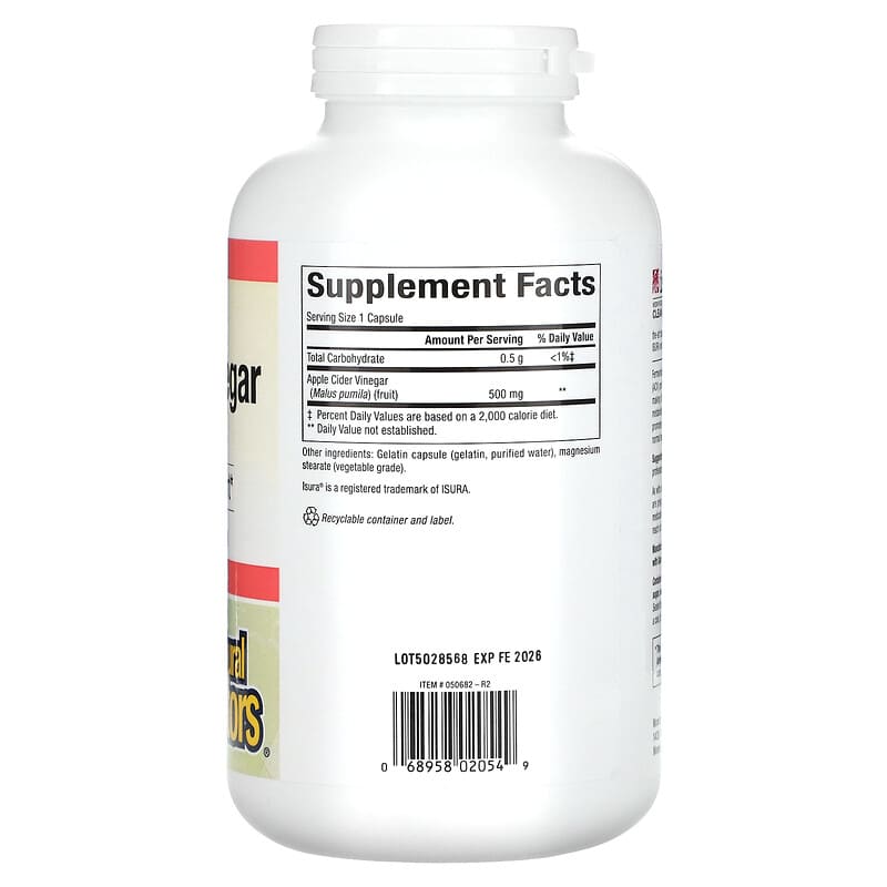 Natural Factors Fermented Apple Cider Vinegar 500 mg 360 Easy-to -Swallow Capsules 2 Thực phẩm bổ sung Natural Factors Fermented Apple Cider Vinegar 500 mg 360 Easy-to -Swallow Capsules 068958020549