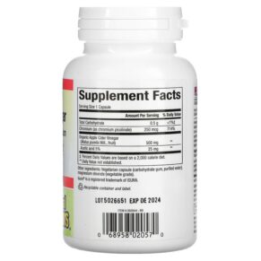 Thực phẩm bổ sung Natural Factors Fermented Apple Cider Vinegar 500 mg 90 Vegetarian Capsules 068958020570