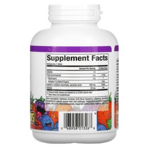 Thực phẩm bổ sung Natural Factors Fruit-Flavor Chew Vitamin C Blueberry Raspberry and Boysenberry 500 mg 90 Chewable Wafers 068958013268