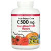 Thực phẩm chức năng Natural Factors Fruit-Flavor Chew Vitamin C Four Mixed Fruit Flavors 500 mg 180 Chewable Wafers 068958013367