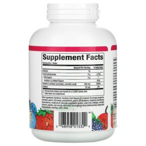 Thực phẩm bổ sung Natural Factors Fruit-Flavor Chew Vitamin C Four Mixed Fruit Flavors 500 mg 90 Chewable Wafers 068958013329