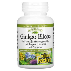 Thực phẩm chức năng Natural Factors Ginkgo Biloba 60 Capsules 068958045320