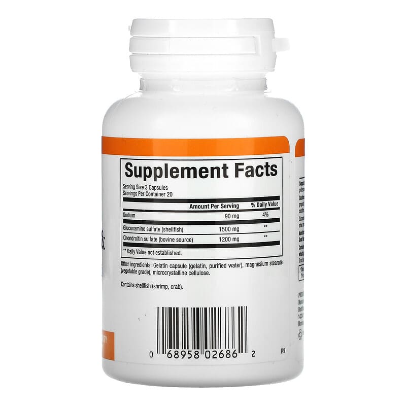Natural Factors Glucosamine & Chondroitin 500 mg/400 mg 60 Capsules 2 Thực phẩm bổ sung Natural Factors Glucosamine & Chondroitin 500 mg/400 mg 60 Capsules 068958026862