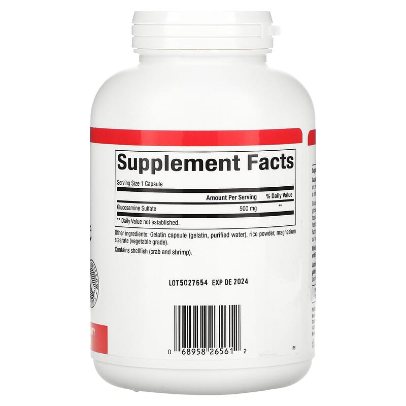 Natural Factors Glucosamine Sulfate 500 mg 360 Capsules 2 Thực phẩm bổ sung Natural Factors Glucosamine Sulfate 500 mg 360 Capsules 068958265612