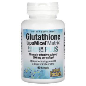 Thực phẩm chức năng Natural Factors Glutathione LipoMicel Matrix 300 mg 60 Softgels 068958028194