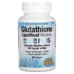 Thực phẩm chức năng Natural Factors Glutathione LipoMicel Matrix 300 mg 90 Softgels 068958028613
