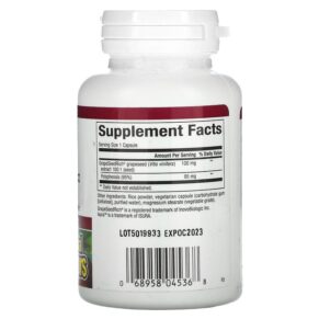 Thực phẩm bổ sung Natural Factors GrapeSeedRich Grape Seed Extract 100 mg 90 Vegetarian Capsules 068958045368