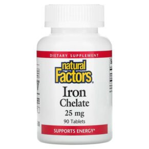 Thực phẩm chức năng Natural Factors Iron Chelate 25 mg 90 Tablets 068958016405