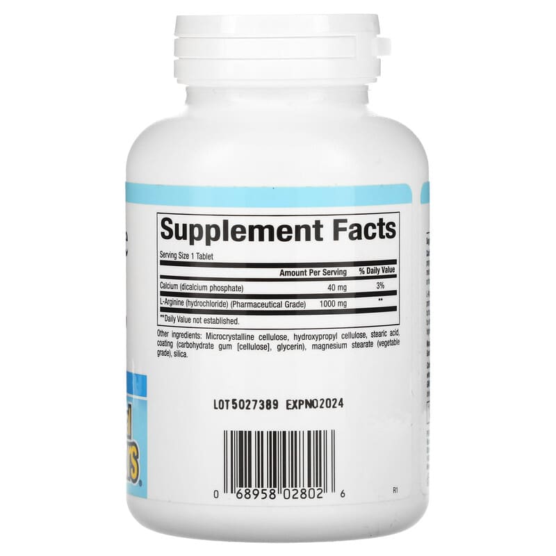 Natural Factors L-Arginine 1.000 mg 90 Tablets 2 Thực phẩm bổ sung Natural Factors L-Arginine 1.000 mg 90 Tablets 068958028026