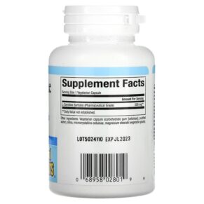Thực phẩm bổ sung Natural Factors L-Carnitine 500 mg 60 Vegetarian Capsules 068958028019
