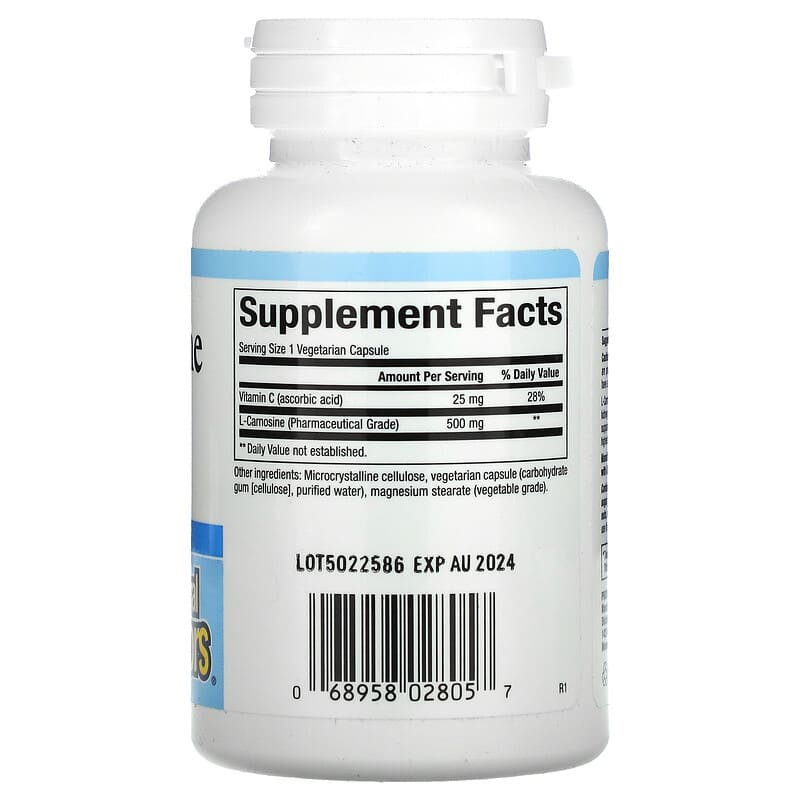 Natural Factors L-Carnosine 500 mg 60 Vegetarian Capsules 2 Thực phẩm bổ sung Natural Factors L-Carnosine 500 mg 60 Vegetarian Capsules 068958028057