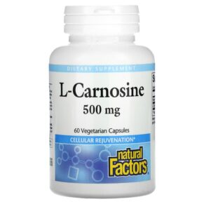 Thực phẩm chức năng Natural Factors L-Carnosine 500 mg 60 Vegetarian Capsules 068958028057