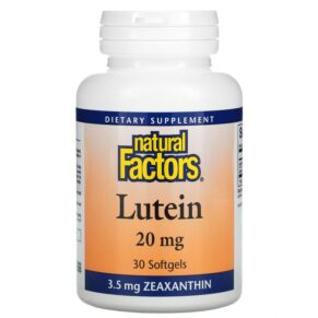 Thực phẩm chức năng Natural Factors Lutein 20 mg 30 Softgels 068958010311