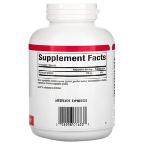 Thực phẩm bổ sung Natural Factors Magnesium Citrate 150 mg 180 Capsules 068958016535