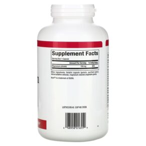 Thực phẩm bổ sung Natural Factors Magnesium Citrate 150 mg 360 Capsules 068958016559