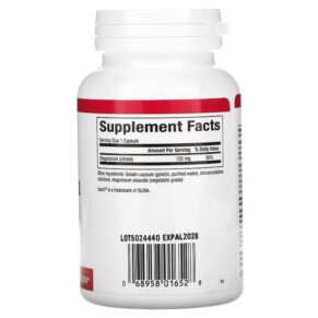 Thực phẩm bổ sung Natural Factors Magnesium Citrate 150 mg 90 Capsules 068958016528
