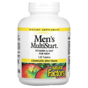 Thực phẩm chức năng Natural Factors Men's MultiStart Vitamin A Day for Men 120 Tablets 068958015705