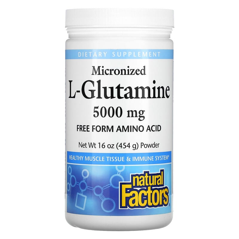 Natural Factors Micronized L-Glutamine Powder 5.000 mg 16 oz (454 g) 8 Thực phẩm chức năng Natural Factors Micronized L-Glutamine Powder 5.000 mg 16 oz (454 g) 068958028170