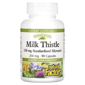 Thực phẩm chức năng Natural Factors Milk Thistle 250 mg 90 Capsules 068958041810