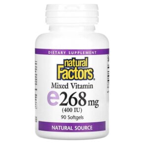 Thực phẩm chức năng Natural Factors Mixed Vitamin E 268 mg (400 IU) 90 Softgels 068958014210