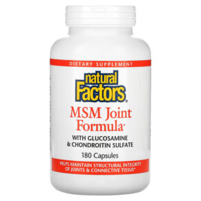 Thực phẩm chức năng Natural Factors MSM Joint Formula with Glucosamine & Chondroitin Sulfate 180 Capsules 068958026961
