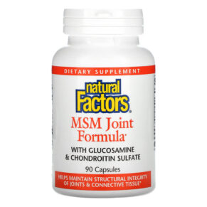 Thực phẩm chức năng Natural Factors MSM Joint Formula with Glucosamine & Chondroitin Sulfate 90 Capsules 068958026954