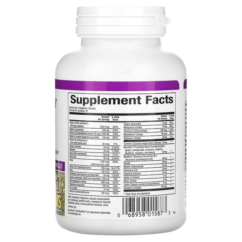 Natural Factors MultiFactors Women's 50+ 90 Vegetarian Capsules 2 Thực phẩm bổ sung Natural Factors MultiFactors Women's 50+ 90 Vegetarian Capsules 068958015873